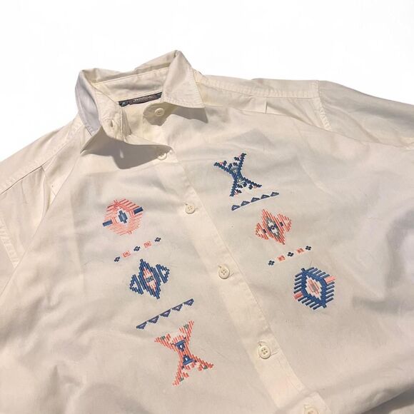 Vintage 80’s Woolrich Women’s Button Up Long Sleeve White Sz Small - Picture 2 of 4